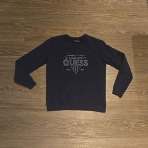 GUESS Men's Dark Gray Crewneck Sweater